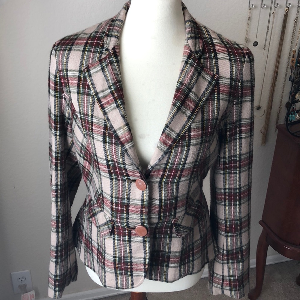 Classic BOSTON PROPER Ultra Soft Plaid Blazer
